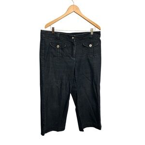 Cropped Dark Wash Jeans with Patch Pockets